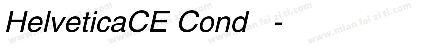 HelveticaCE Cond 常规字体转换